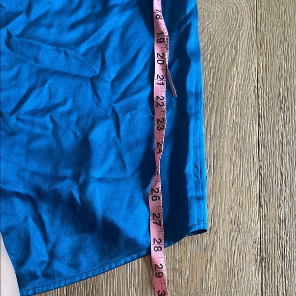 Soft Surroundings blue Teal Button-Up Blouse 100% silk long sleeve casual - Picture 6 of 7